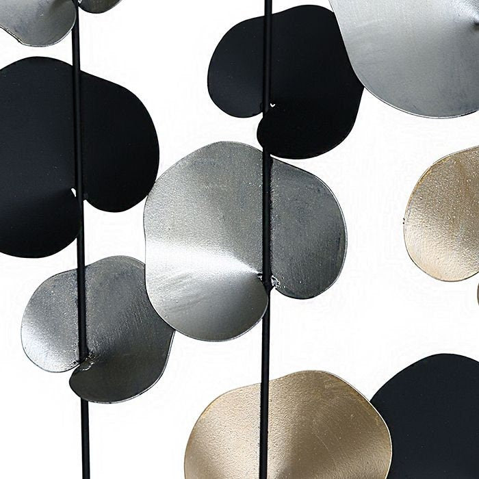 2-er Set Qualitäts Wandrelief "Ranken" – Stilvolle Akzente in Schwarz, Gold und Silber