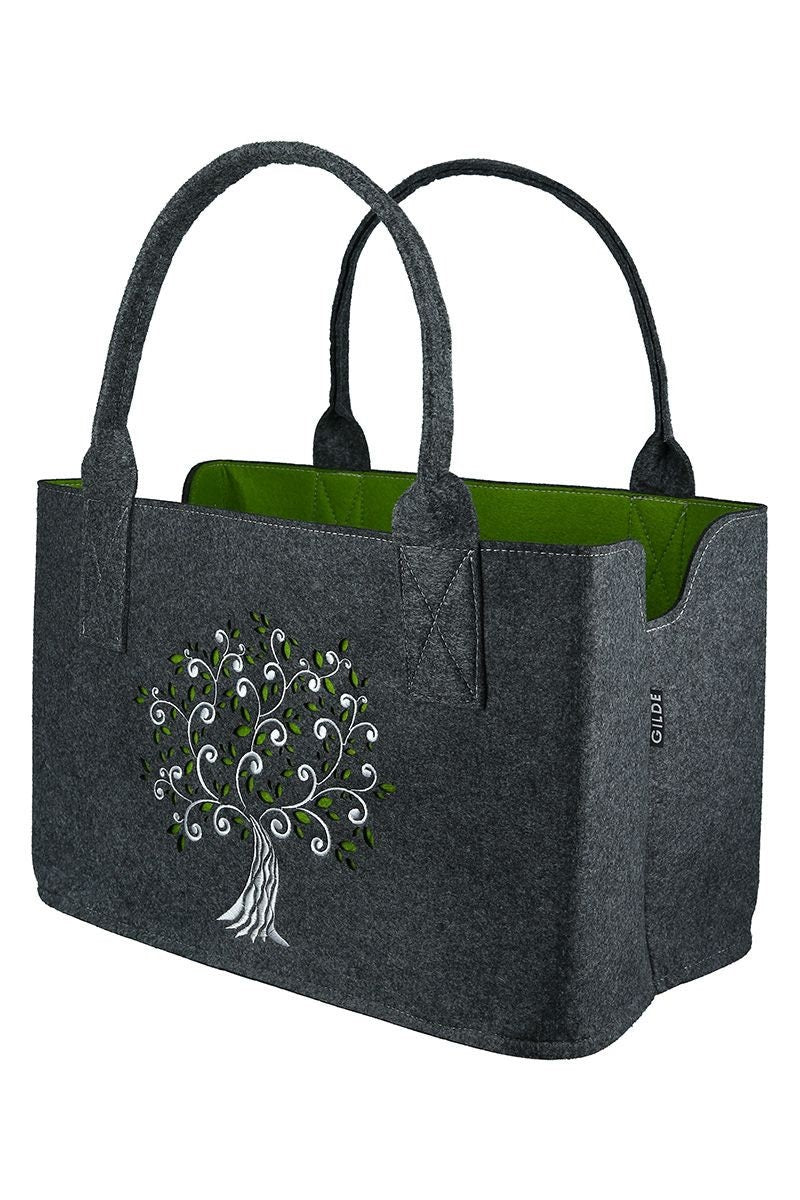 Filztasche "Lebensbaum" Shoppingtasche Tragetasche, Handtasche, Geschenk, Einkaufstasche,Baum Breite 40cm Filz