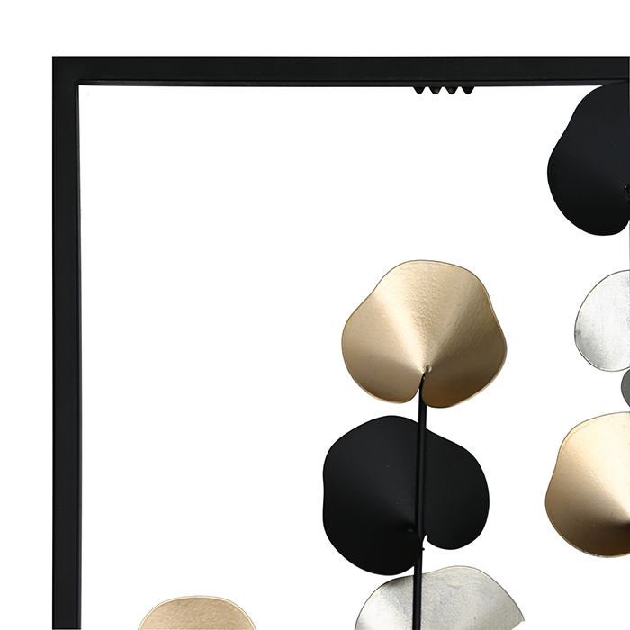 2-er Set Qualitäts Wandrelief "Ranken" – Stilvolle Akzente in Schwarz, Gold und Silber