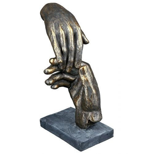 Casablanca Deko Skulptur helfende Hand - aus Poly mit Spruchanhänger Geschenk und Dekoration Höhe 21 cm