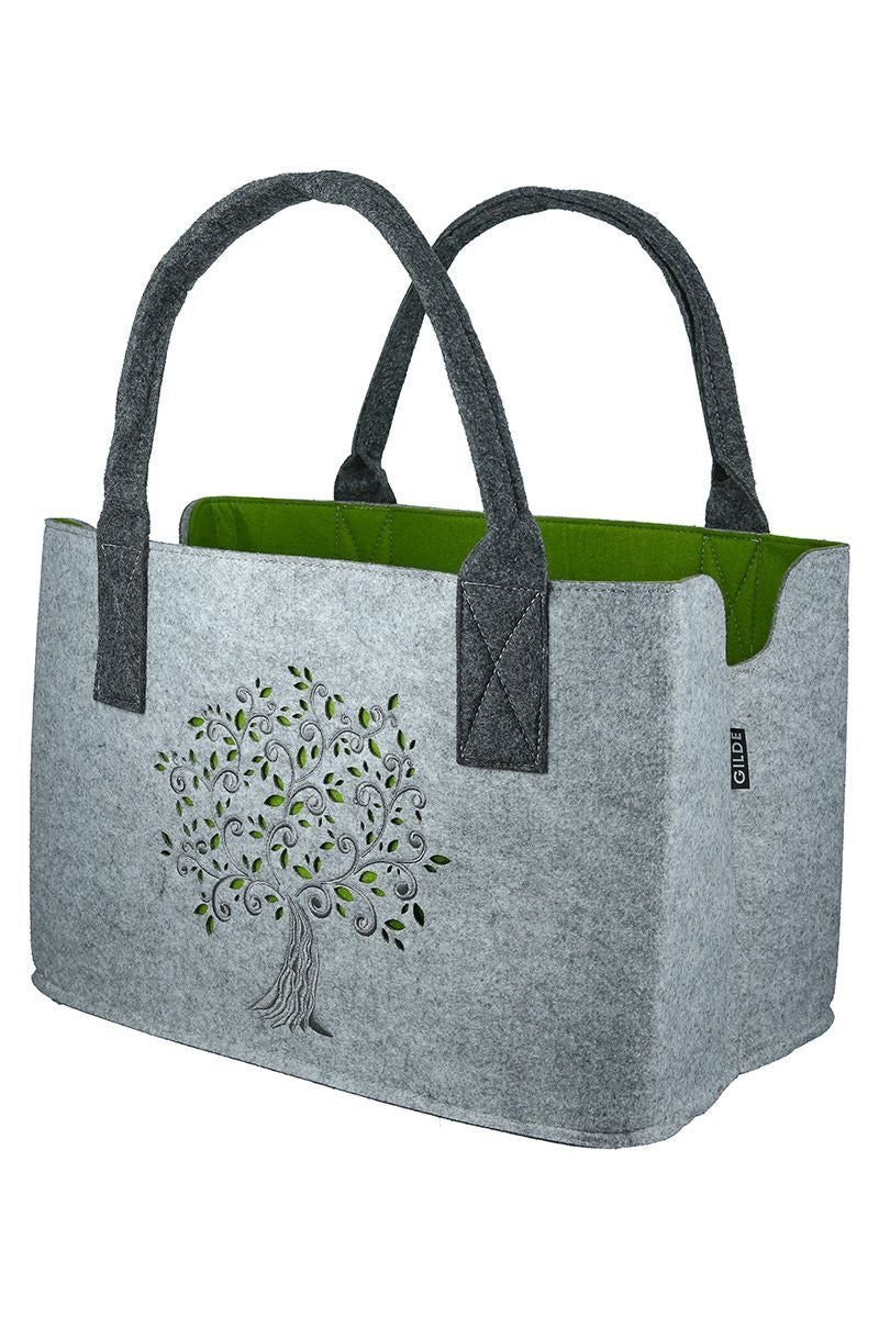 Filztasche "Lebensbaum" Shoppingtasche Tragetasche, Handtasche, Geschenk, Einkaufstasche,Baum Breite 40cm Filz