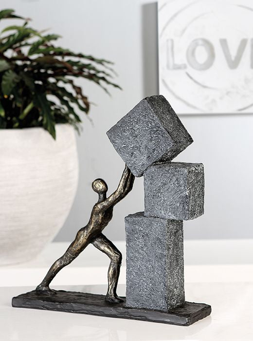 Sculpture Success Stacking Bronze Height 30.5cm Bronze Gift Idea