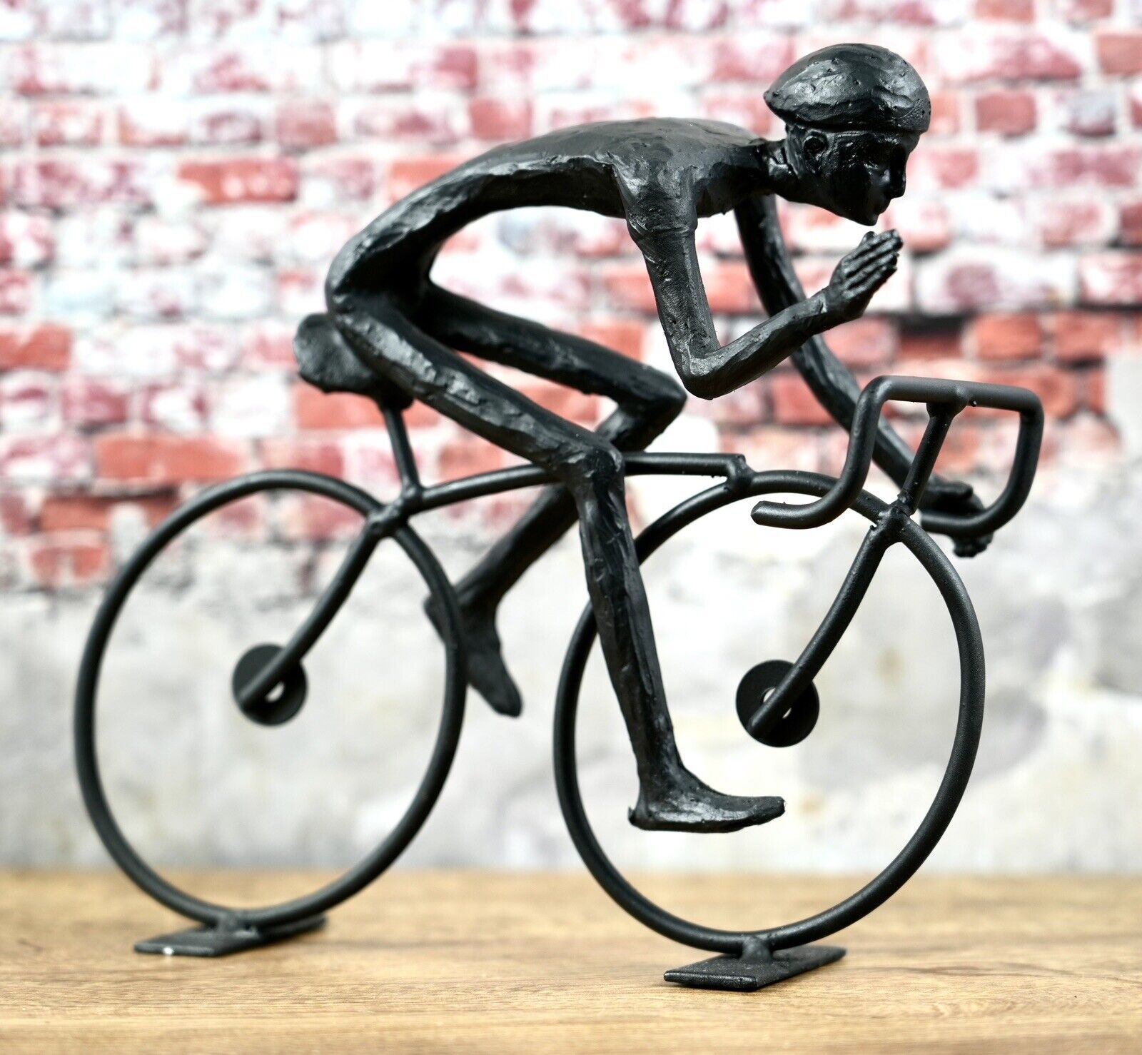 6-er Radfahrer Set - Handgefertigte Fahrrad Dekofigur aus Metall und Poly - Perfekte Geschenkidee für jeden Biker