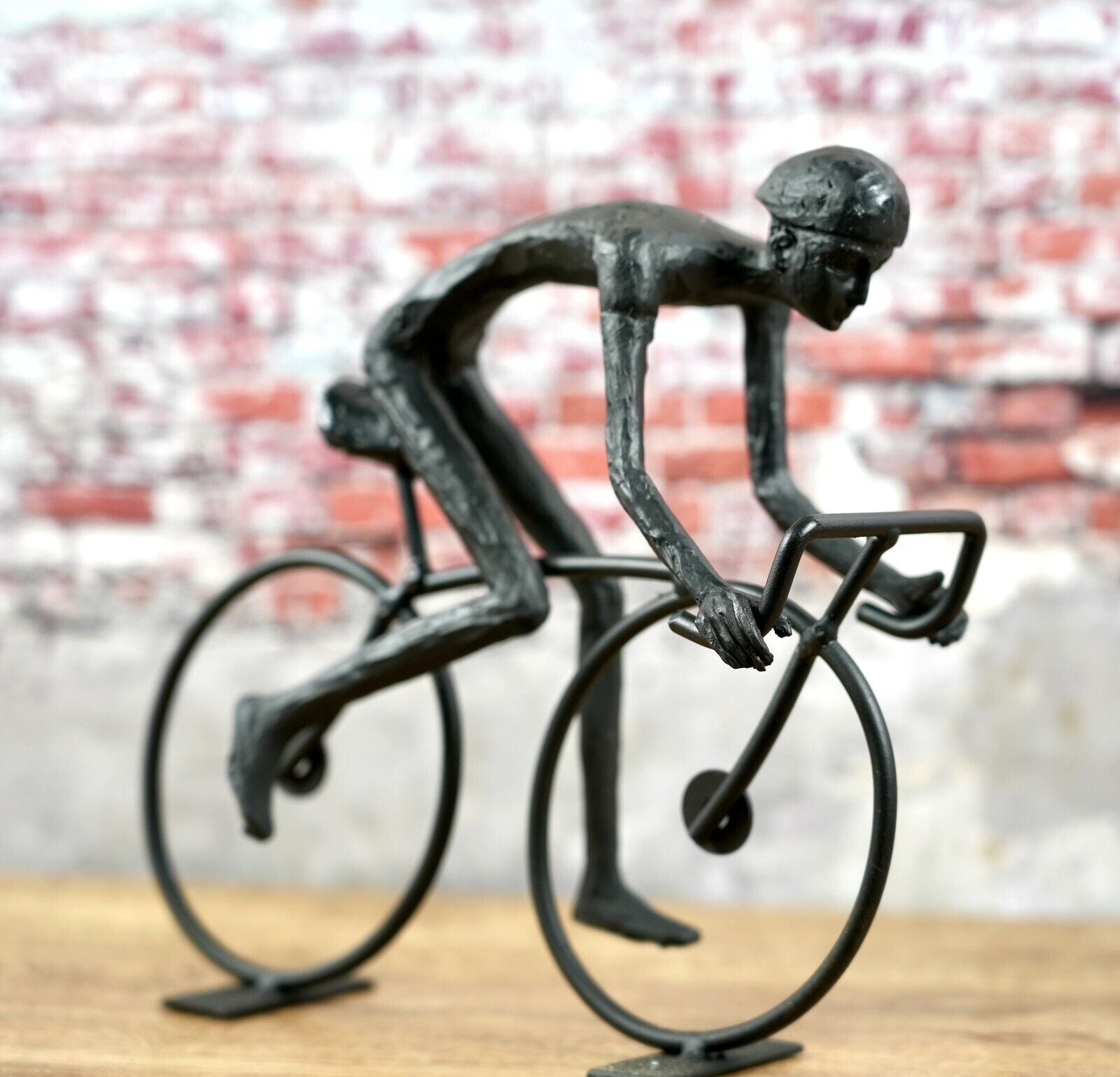 6-er Radfahrer Set - Handgefertigte Fahrrad Dekofigur aus Metall und Poly - Perfekte Geschenkidee für jeden Biker