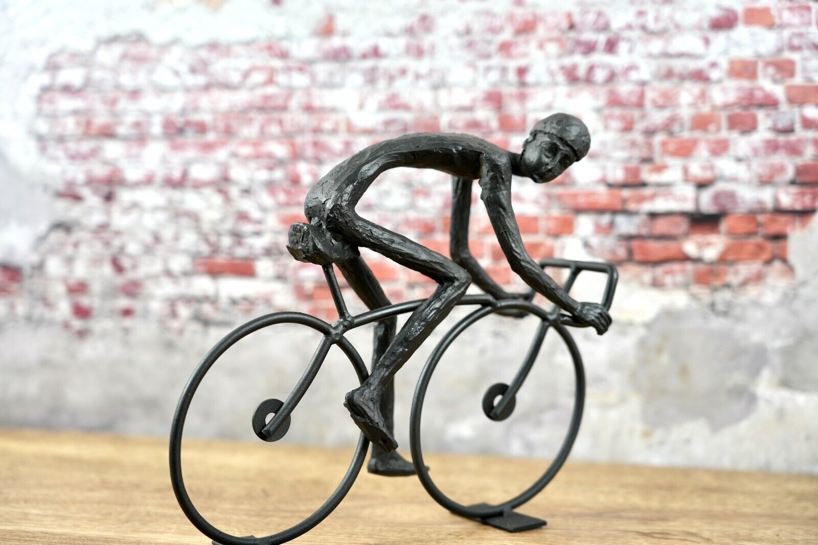 6-er Radfahrer Set - Handgefertigte Fahrrad Dekofigur aus Metall und Poly - Perfekte Geschenkidee für jeden Biker