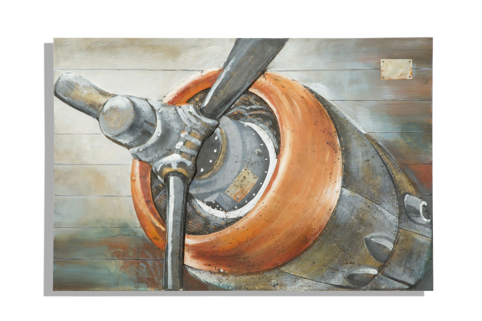 Wandbild Aviator 120x80cm Gemälde Auf Leinwand Vintage Look Flugzeug