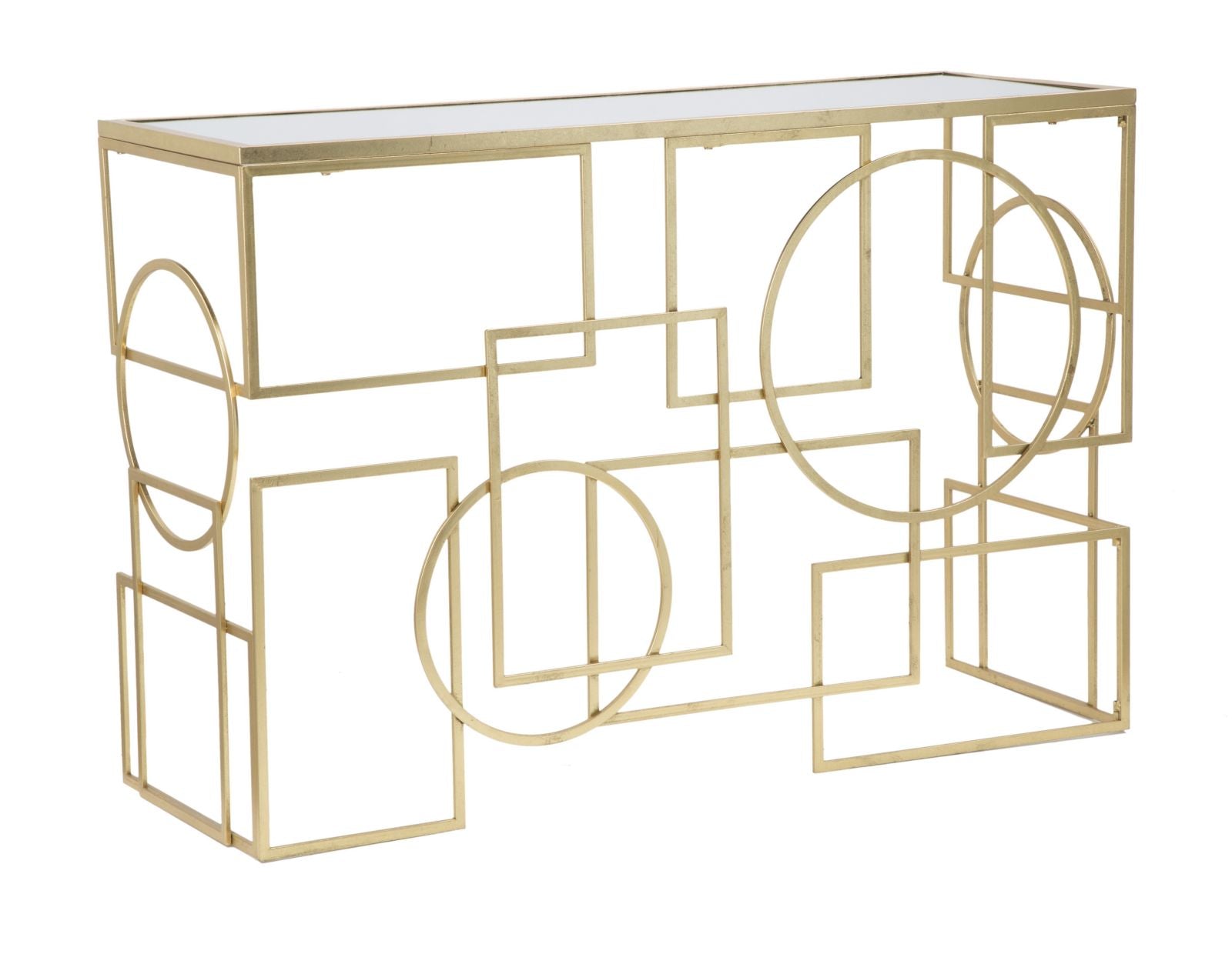 Konsole Geometria Gold Metall Glas Modern Design
