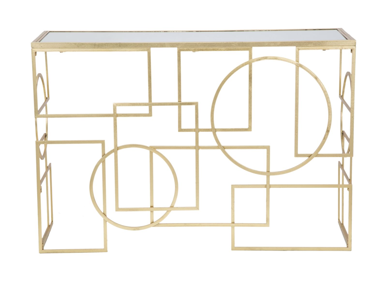Konsole Geometria Gold Metall Glas Modern Design
