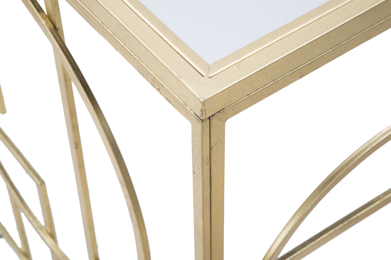 Konsole Geometria Gold Metall Glas Modern Design