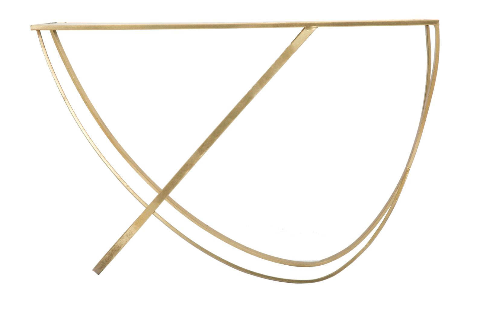 Konsole Virello Gold Metall Glas Modern Schwungdesign