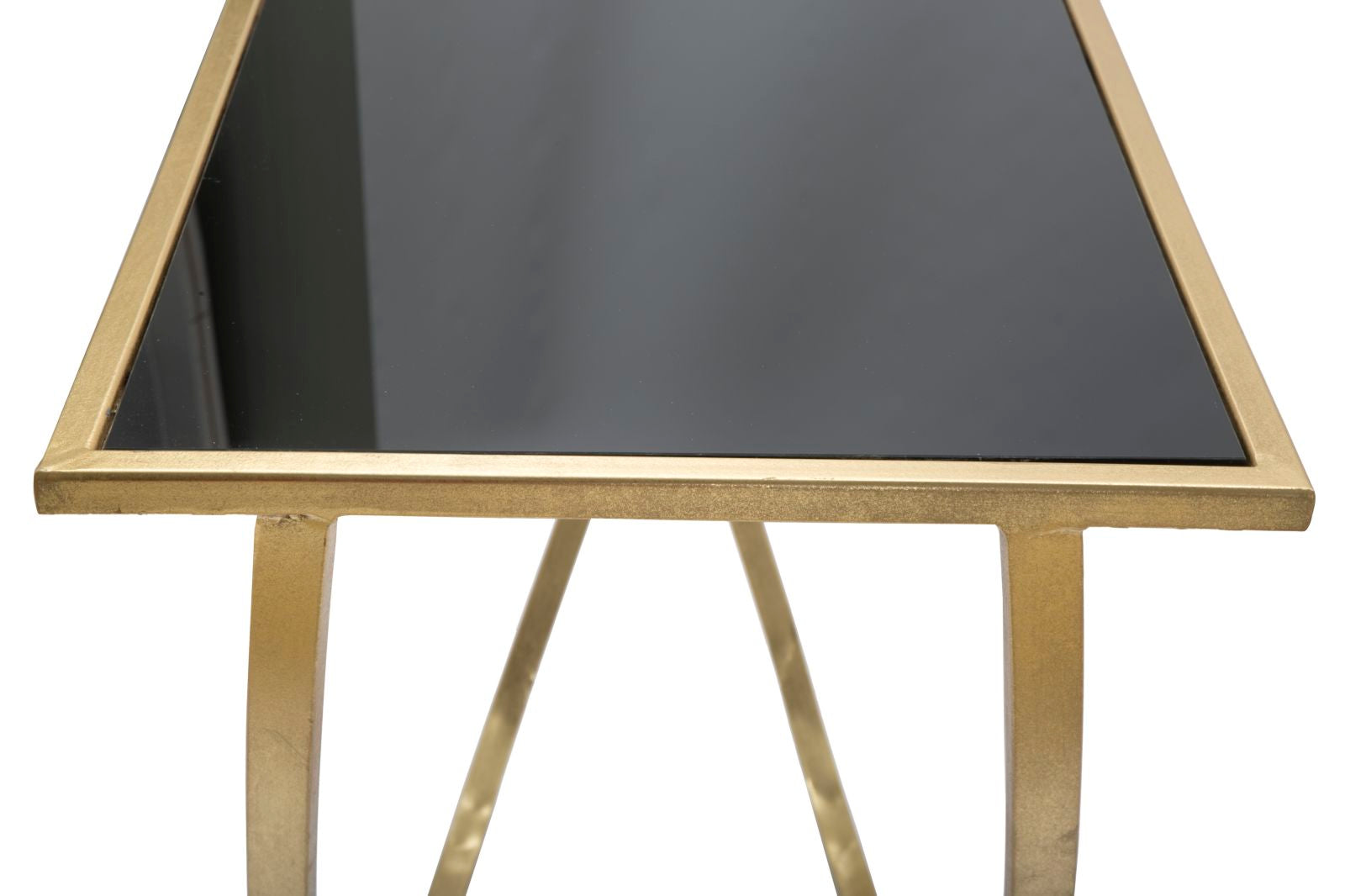 Konsole Virello Gold Metall Glas Modern Schwungdesign