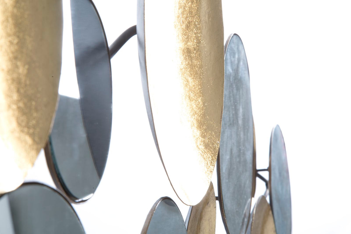 Wanddekoration mit Spiegeln Novara goldfarben 118 x 60 cm