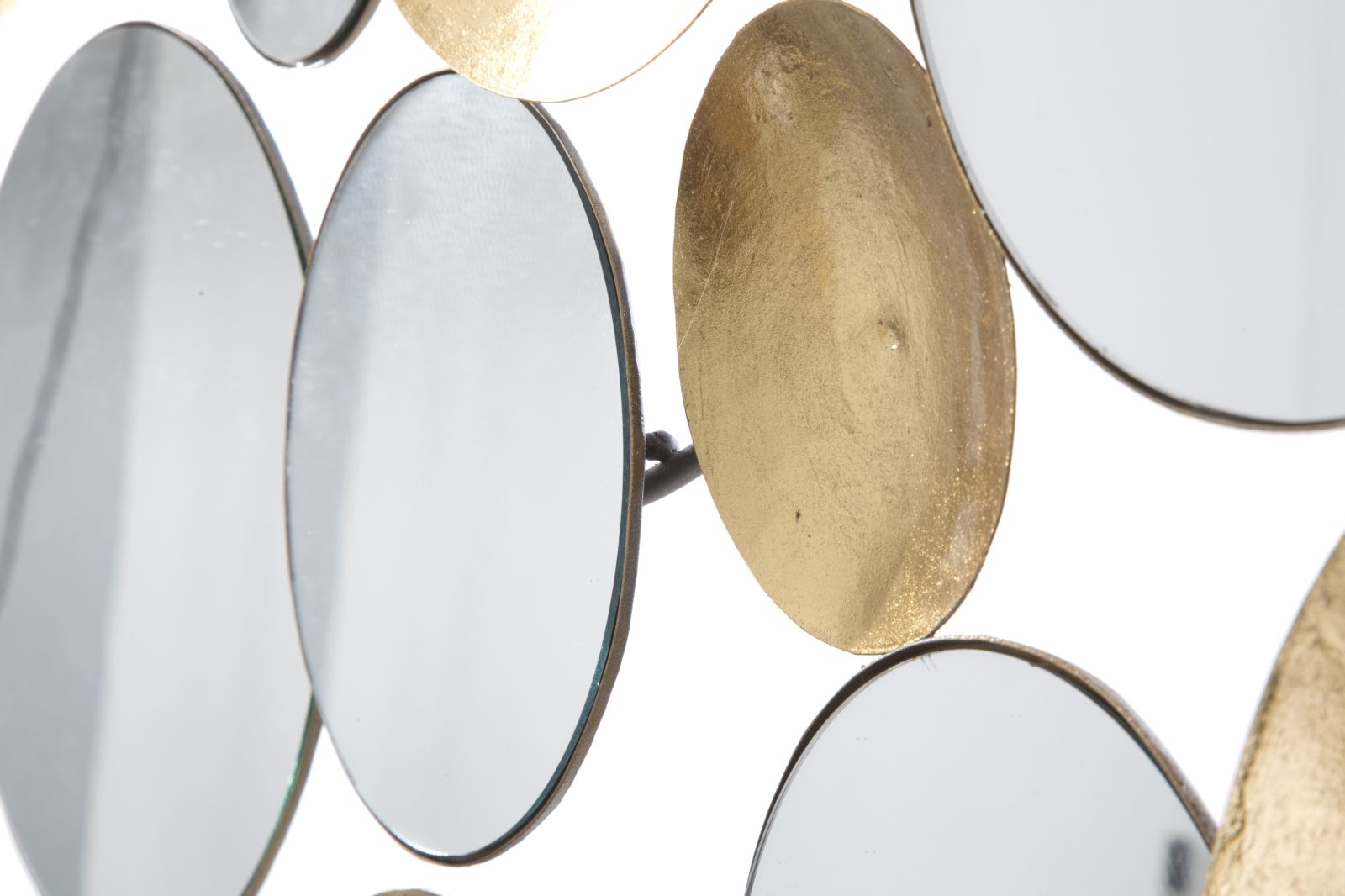 Wanddekoration mit Spiegeln Novara goldfarben 118 x 60 cm