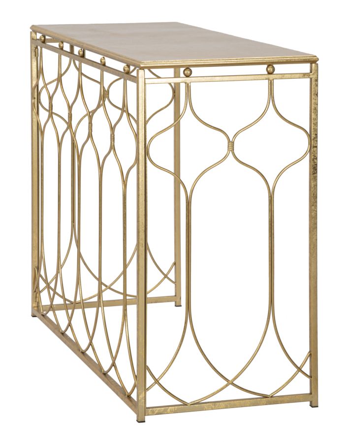 Konsole Aramea Ornament Design Gold Metall Glas Elegant