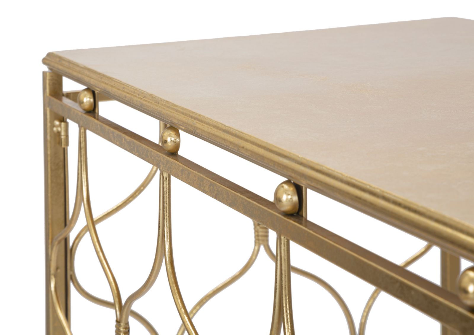 Konsole Aramea Ornament Design Gold Metall Glas Elegant