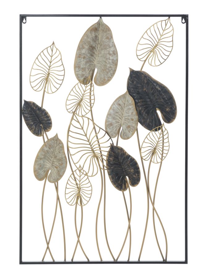 Wanddekoration Blätterharmonie Blättermotiv mehrfarbig 100 cm