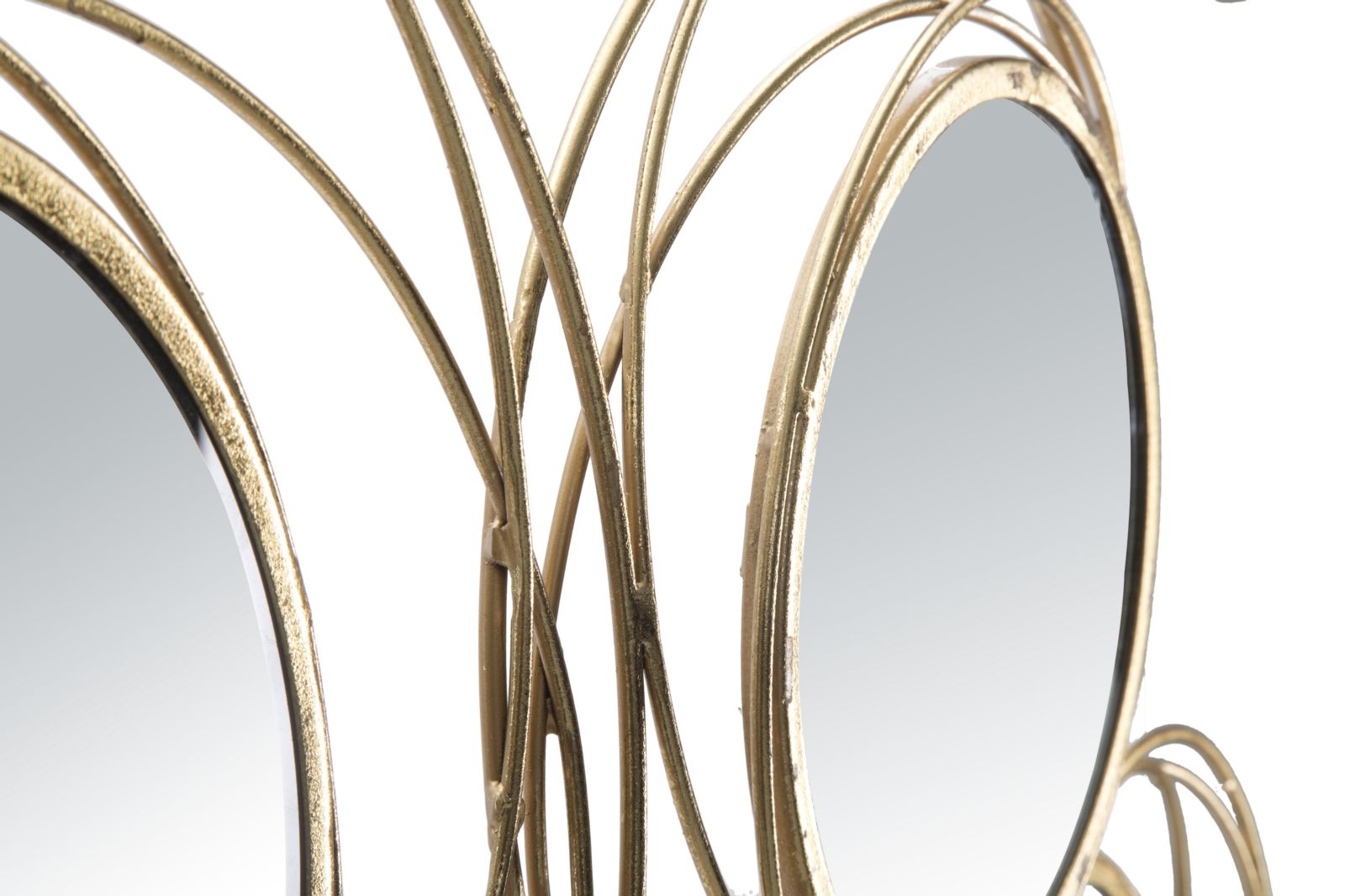 Lunaro Wandspiegel Gold mit Kreisdesign 124,5 cm