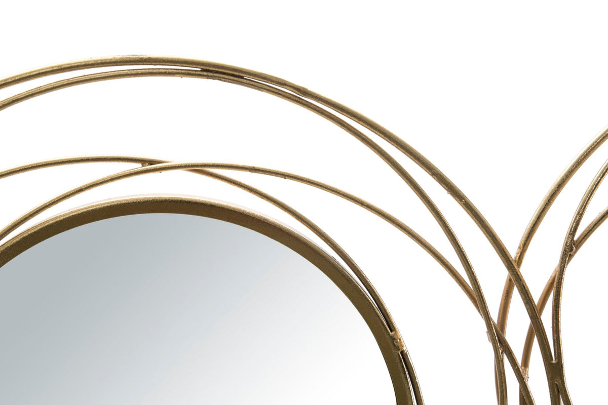 Lunaro Wandspiegel Gold mit Kreisdesign 124,5 cm