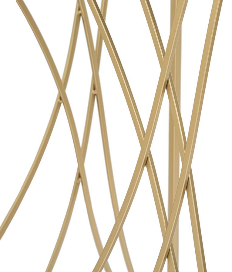 Konsole Arcus Gold Metalltisch mit Glasplatte