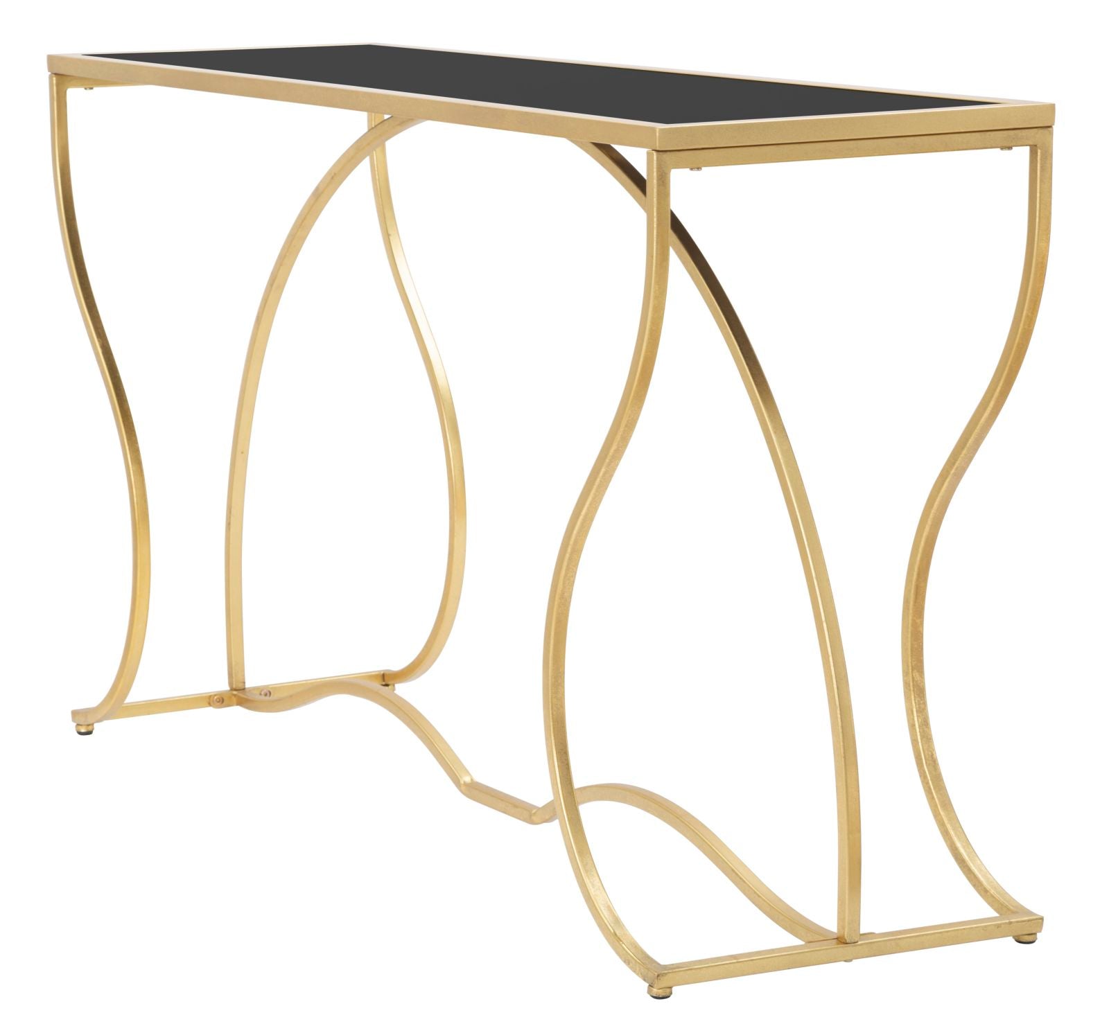 Konsole Solvani Gold Metall Glas Modern Rundbogen Design
