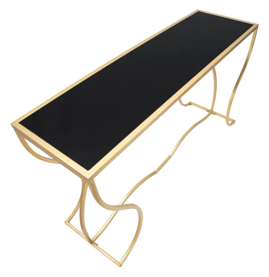Konsole Solvani Gold Metall Glas Modern Rundbogen Design