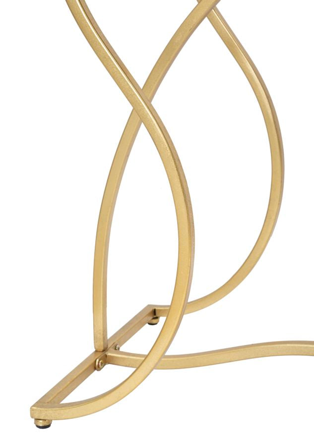 Konsole Solvani Gold Metall Glas Modern Rundbogen Design