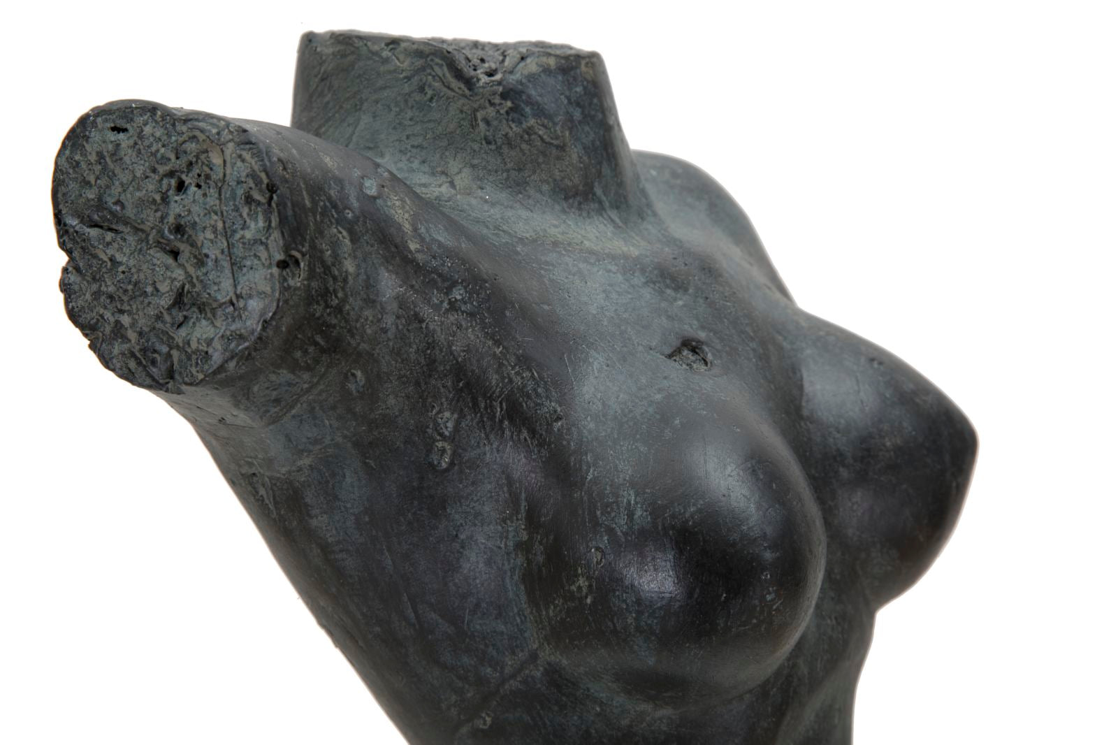 Skulptur Helena Antik Schwarz 50cm Resin Figur auf Sockel
