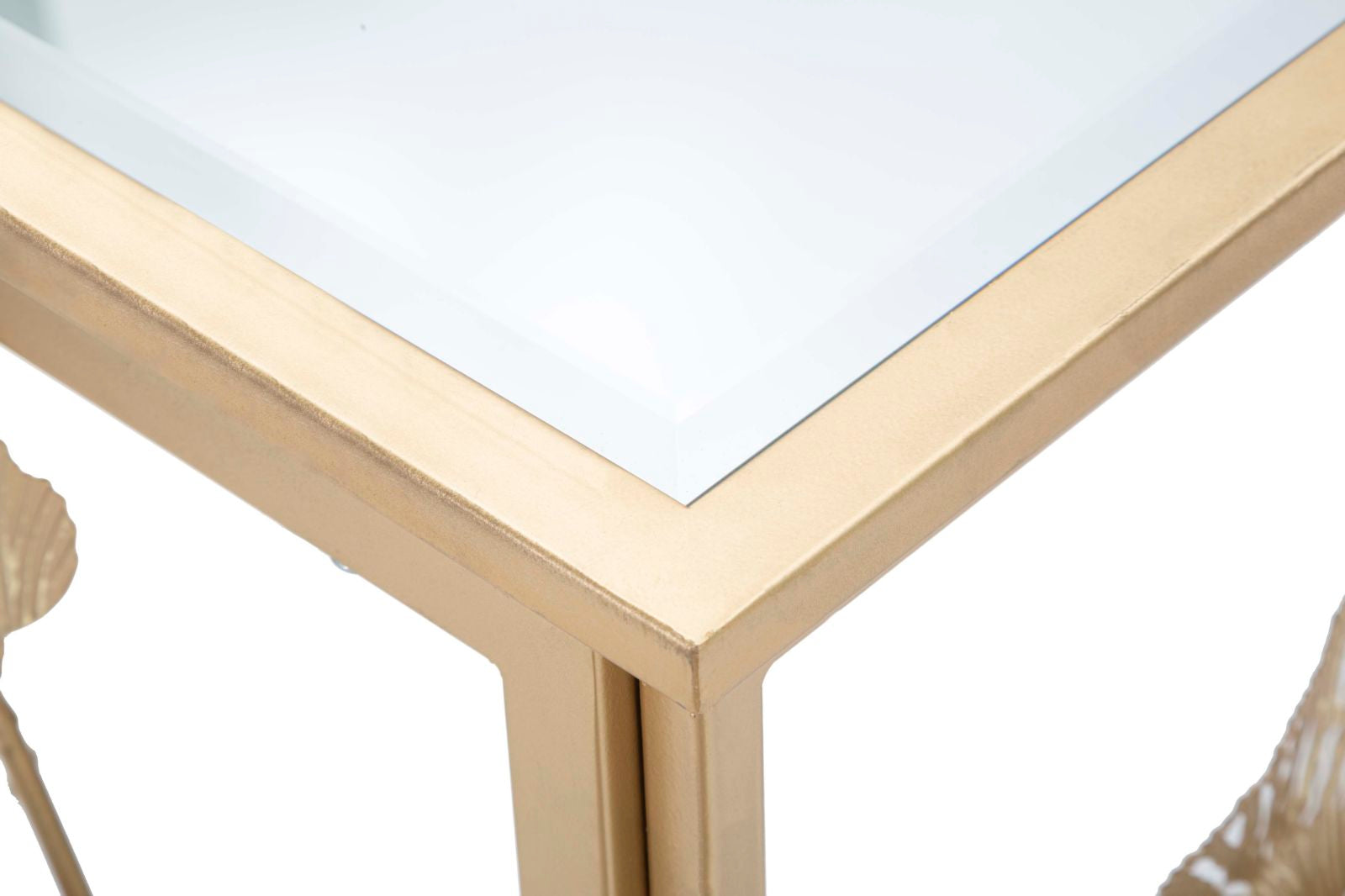 Konsole Aurelia Ginkgo Blattdesign Gold Metall Elegant