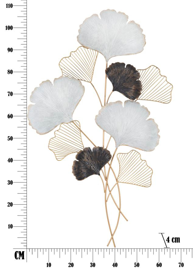 Wanddekoration Metall Ginkgo Design Ory
