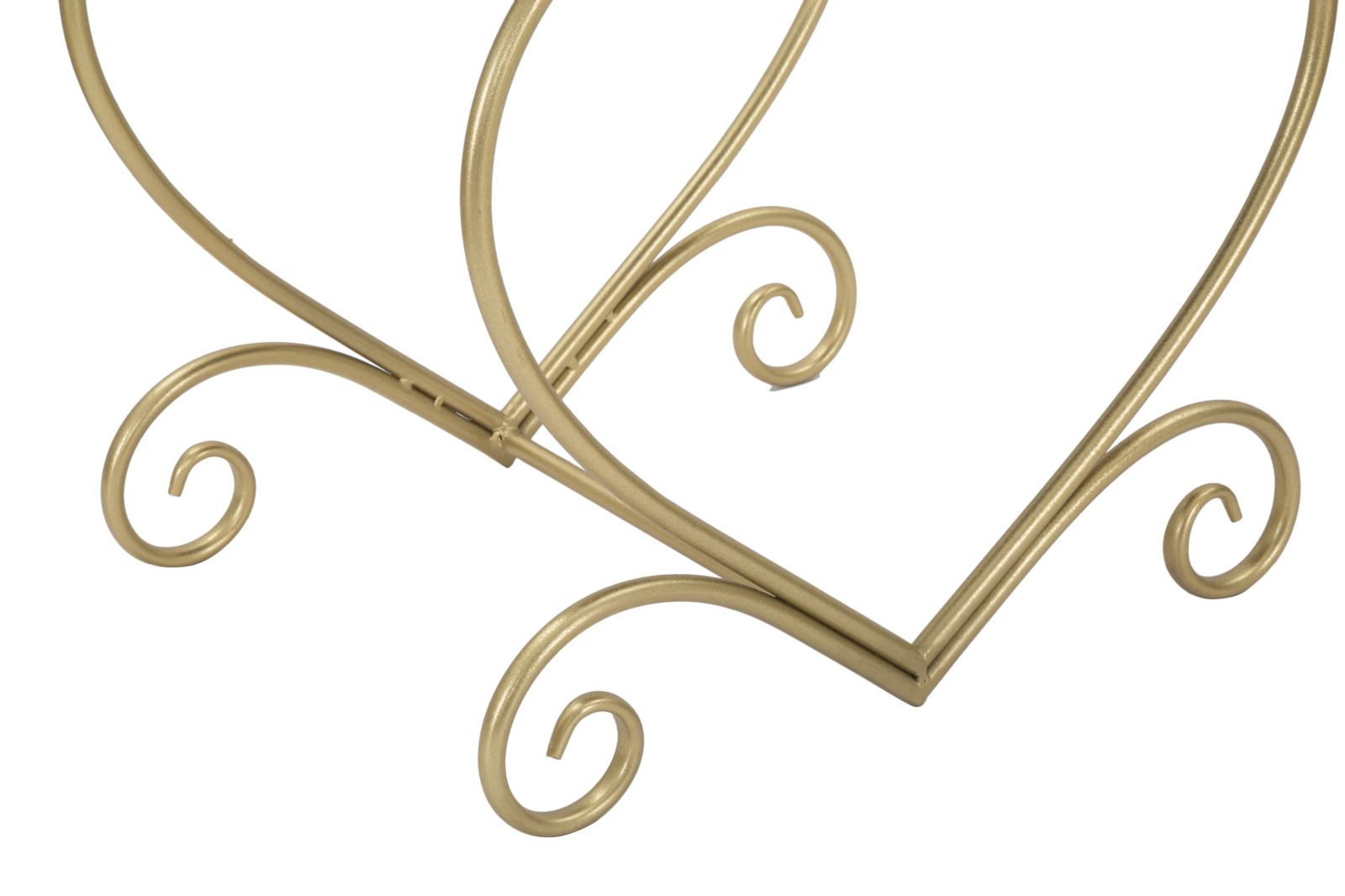Sitzhocker Heart Glam Gold Creme Samt Optik