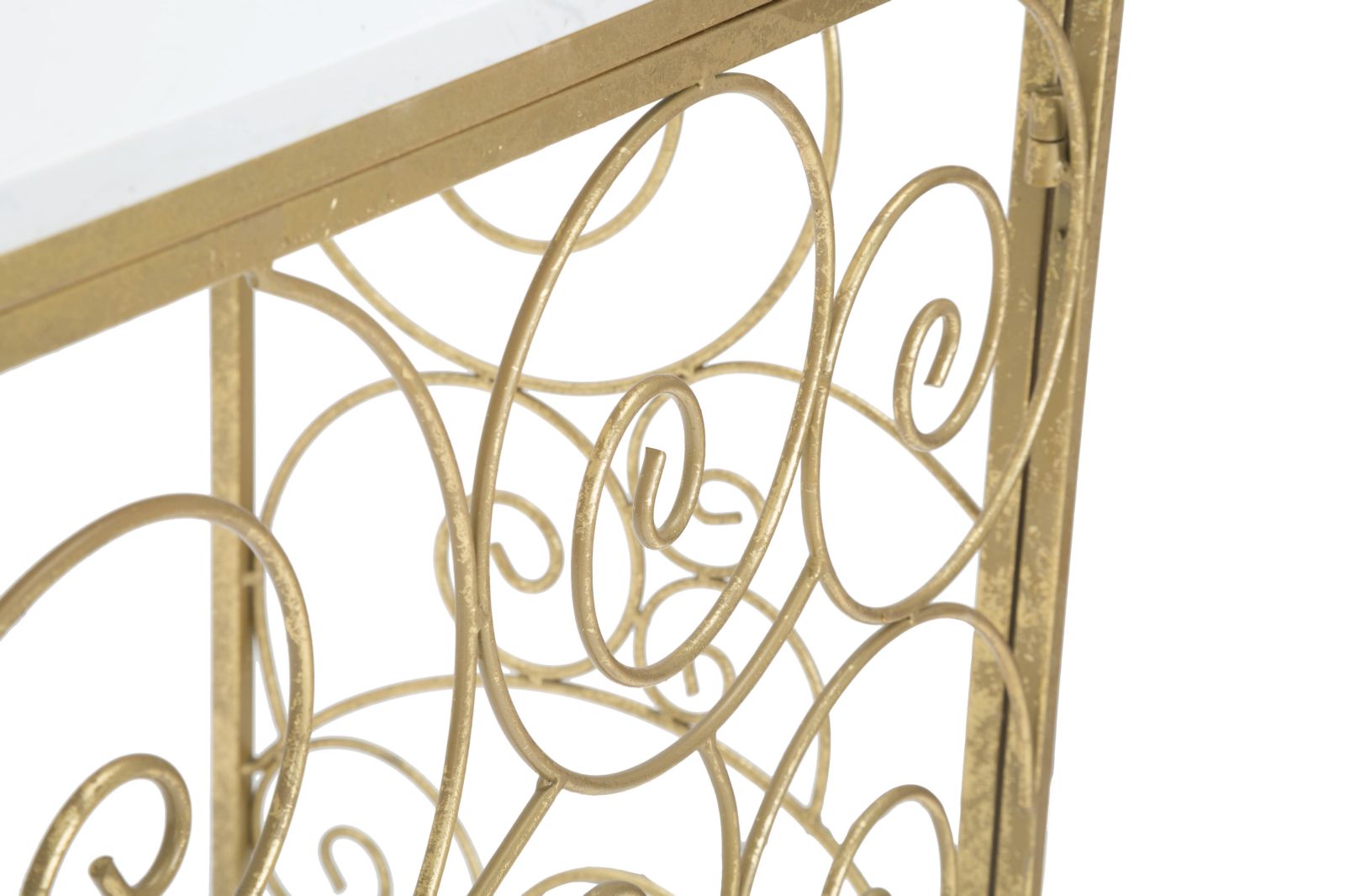 Konsole Spirano Gold Spiraldesign Metall Marmor Elegant