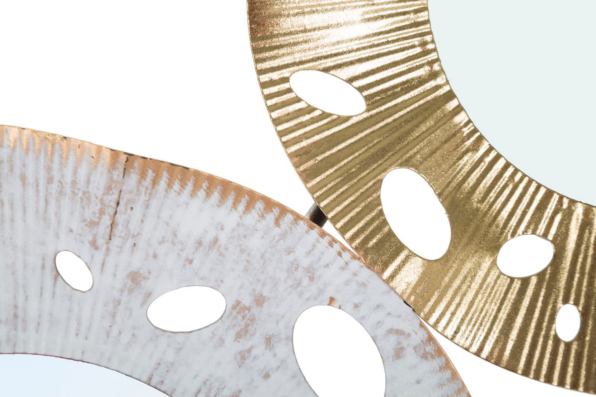 Wanddekoration Gloty mit Spiegeln gold creme 104 cm
