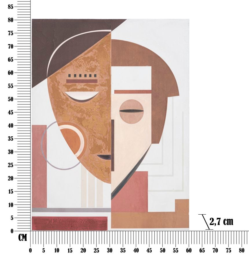 Ethno wall picture Ethnic Face 60x80cm – canvas art in boho style