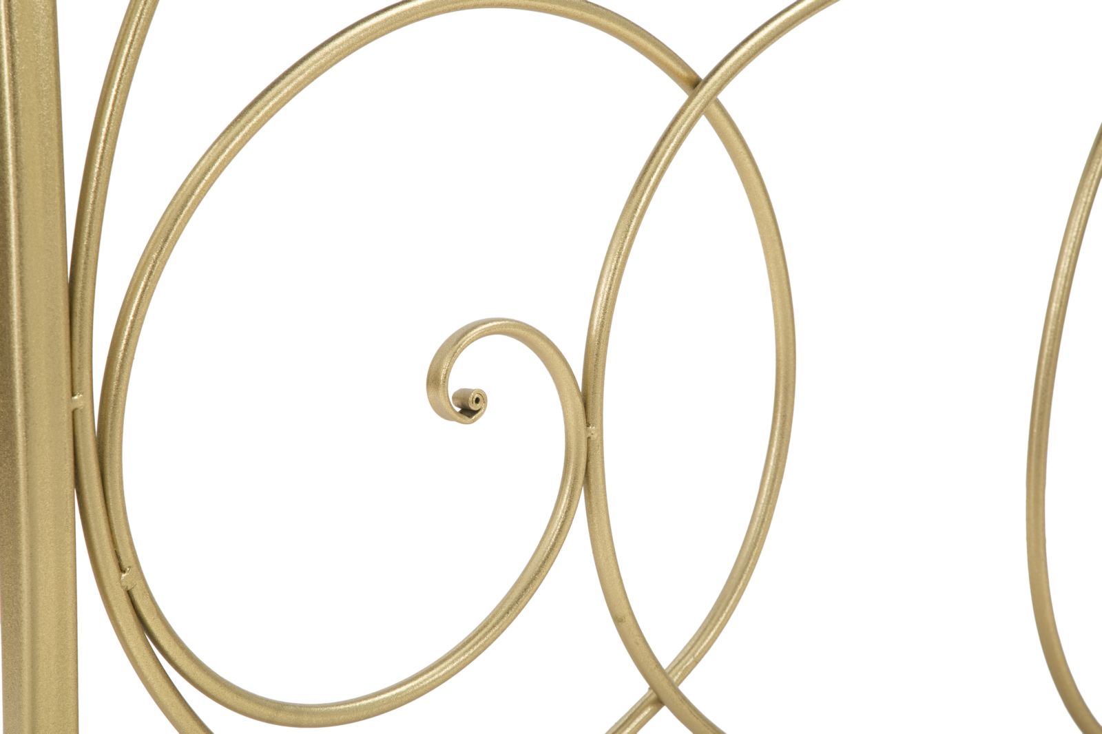 Konsole Ornella Gold Metalltisch mit Glasplatte