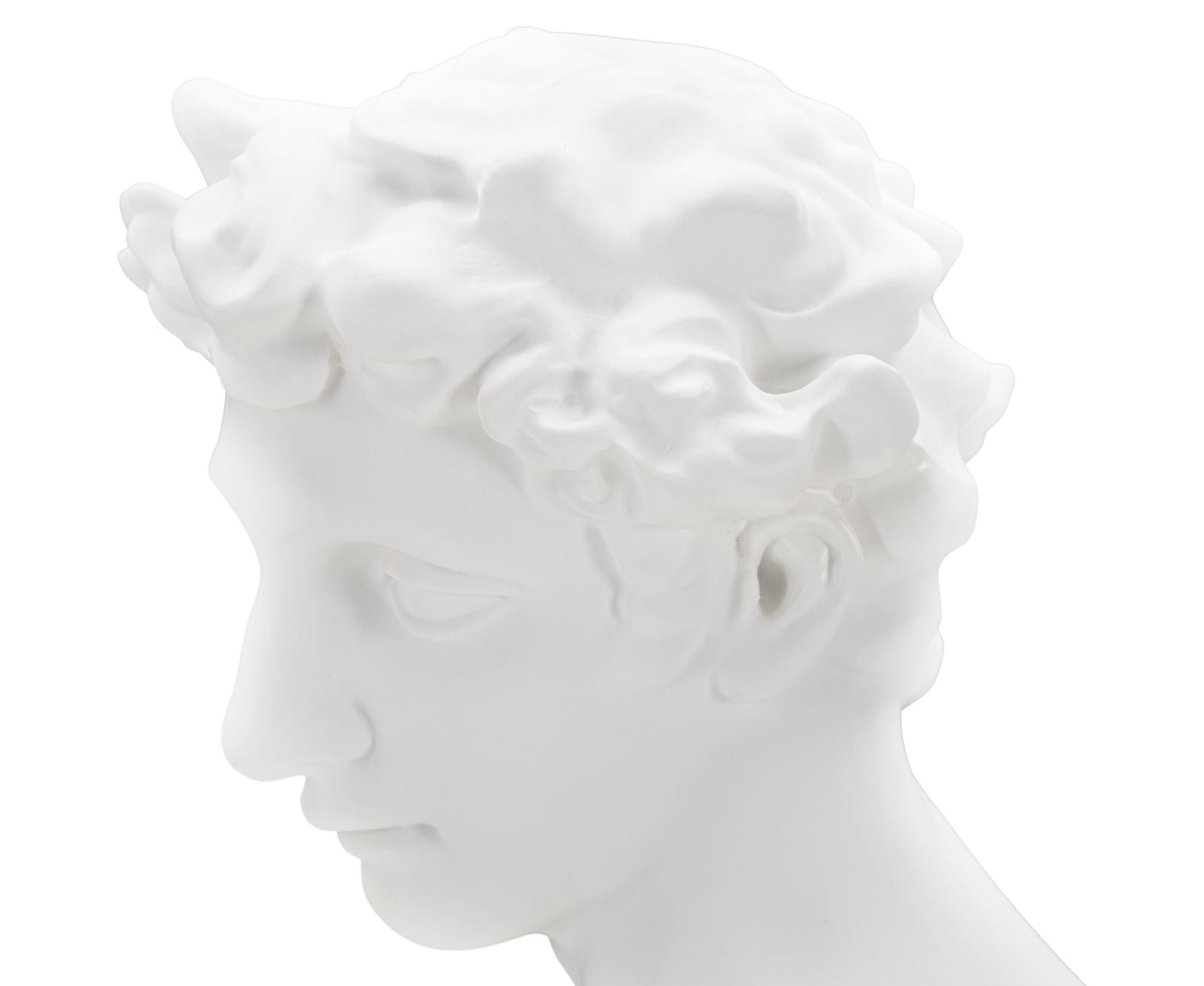 Büste Junger Römer Weiß Skulptur 30cm Resin Klassische Deko