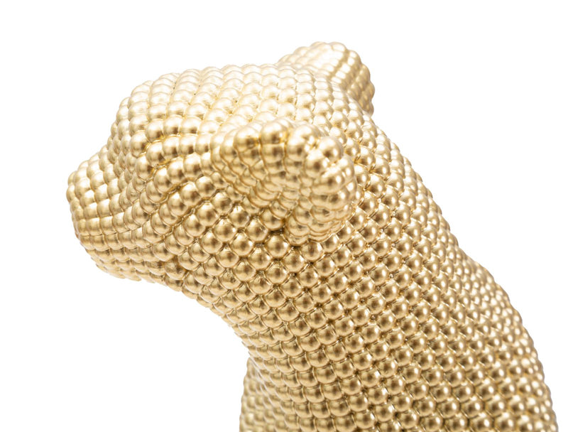 Dekofigur Majestic Leopard Gold 23x29 cm Luxuriöse Skulptur aus Resin