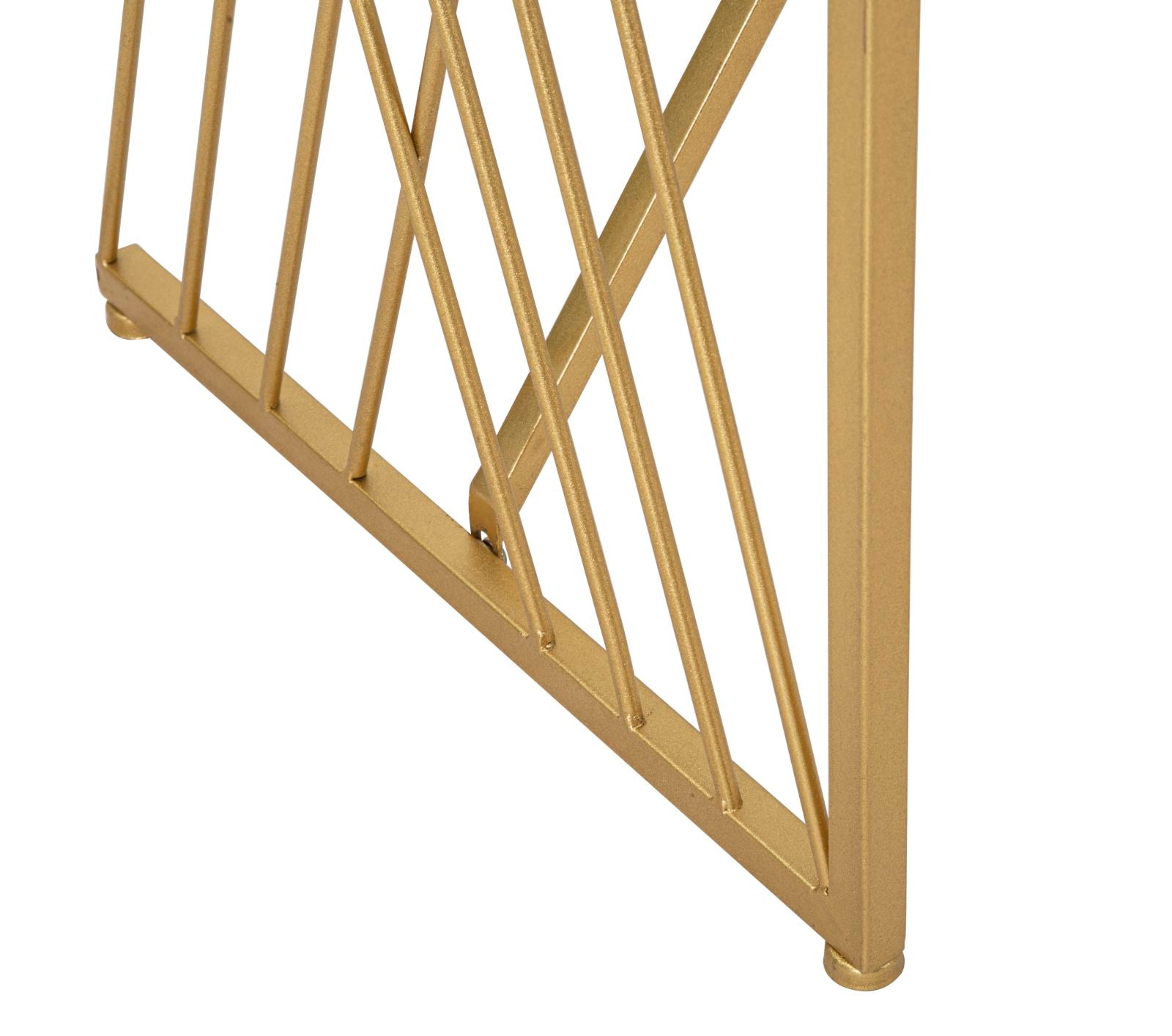 Konsole Metall Gold geometrisches Design Glasplatte Easy