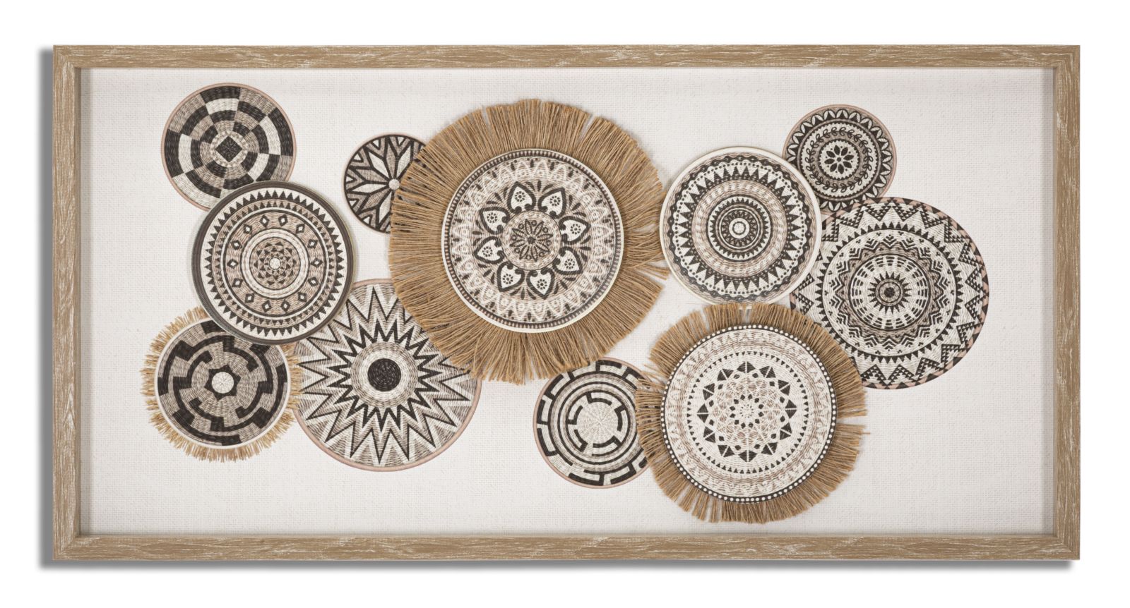 Wandbild Marcy Mandala Boho Chic Naturlook 70x35cm Leinwand