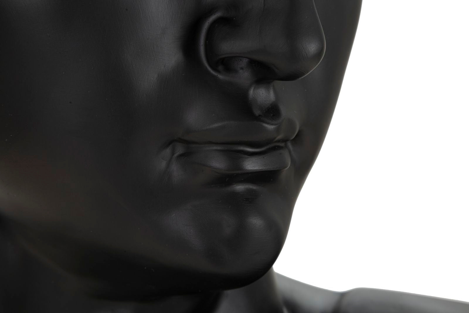 Deko Büste David Schwarz Skulptur 60cm Klassisch Resin Figur