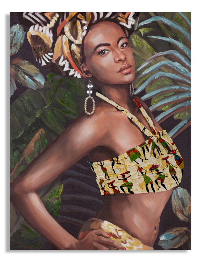 Wandbild Kelly B Leinwand Portrait Boho Chic Afrikanisch Modern
