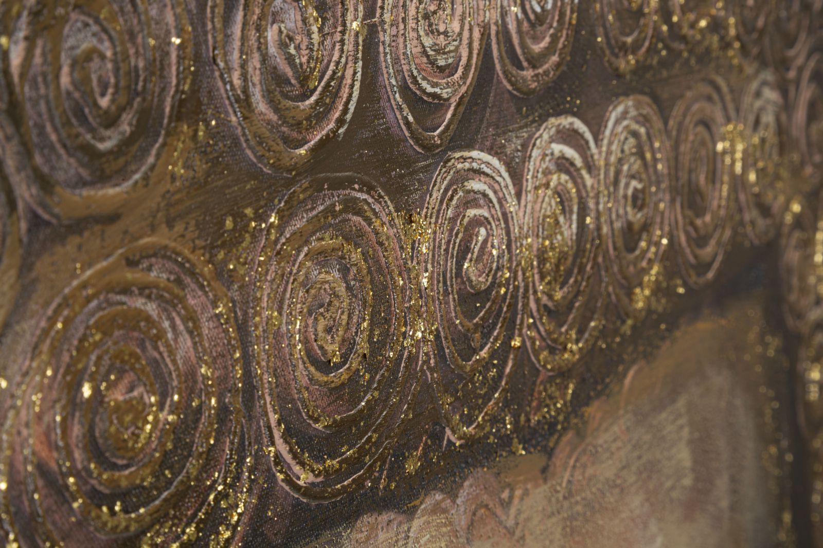 Wandbild Buddha B Leinwand Boho Chic Dunkel Gold Quadratisch 100X100cm