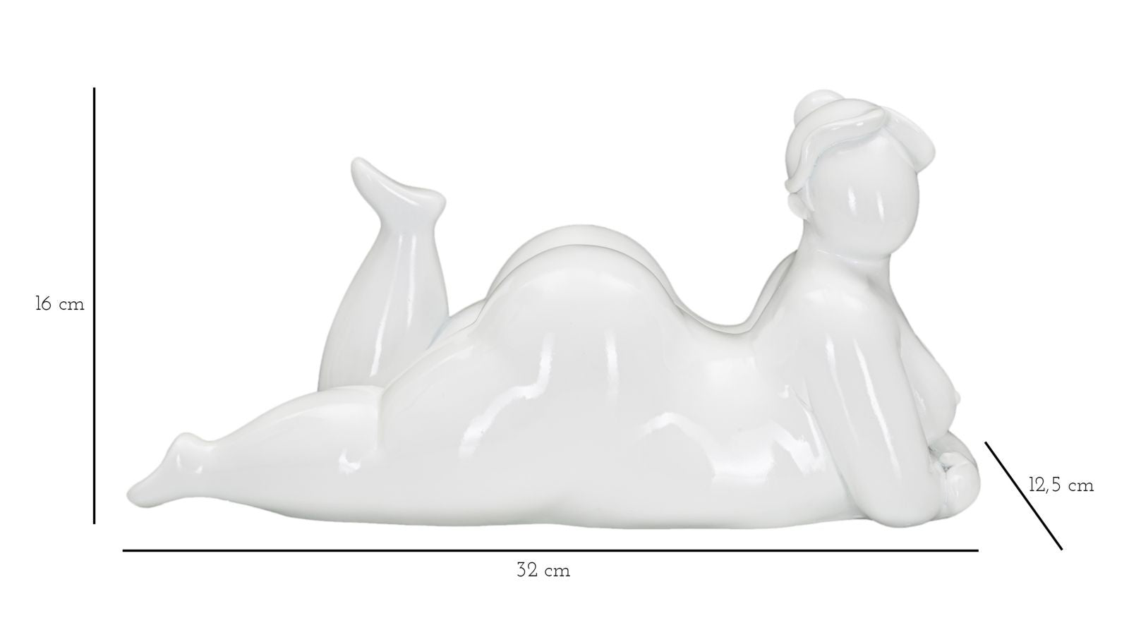 Dekofigur Donnina Yoga Relax Weiss Resina Glam Stil