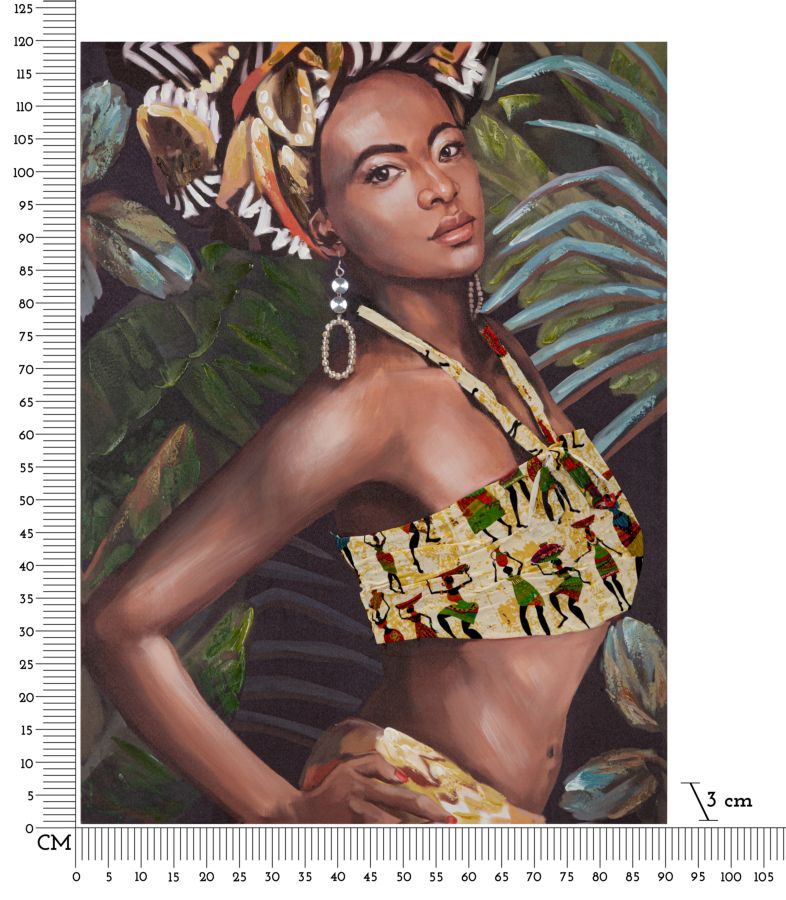 Wandbild Kelly B Leinwand Portrait Boho Chic Afrikanisch Modern