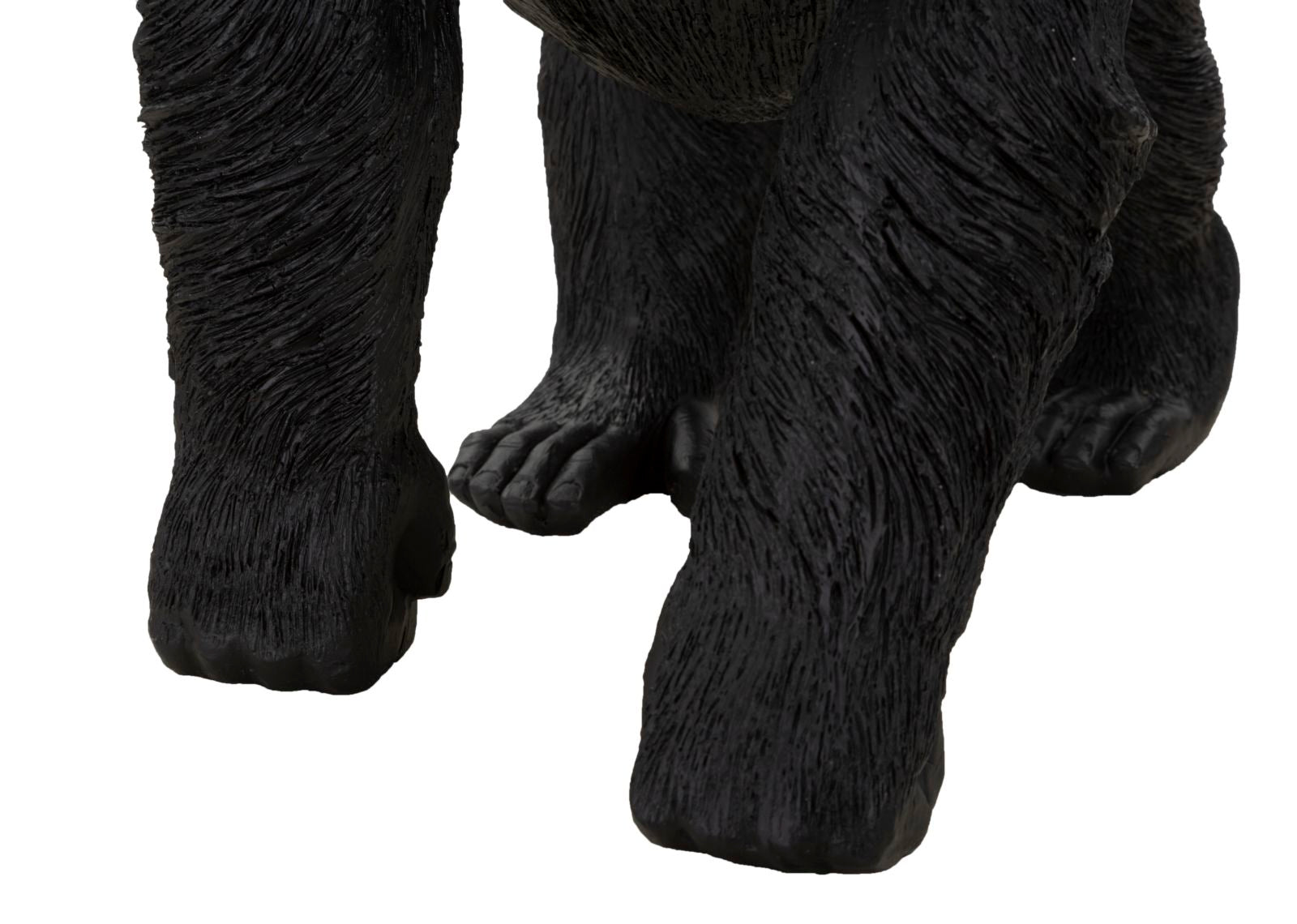 Dekofigur Gorilla Schwarz 37cm Moderne Tier Skulptur Resin