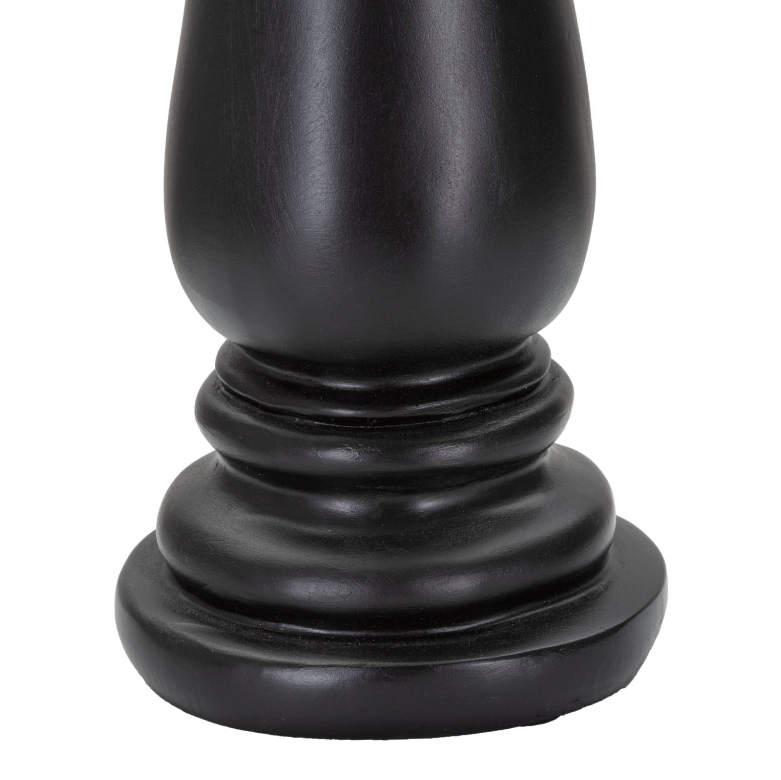 Schachfigur Alfiere Schwarz Gold 38cm Dekofigur Resin Modern