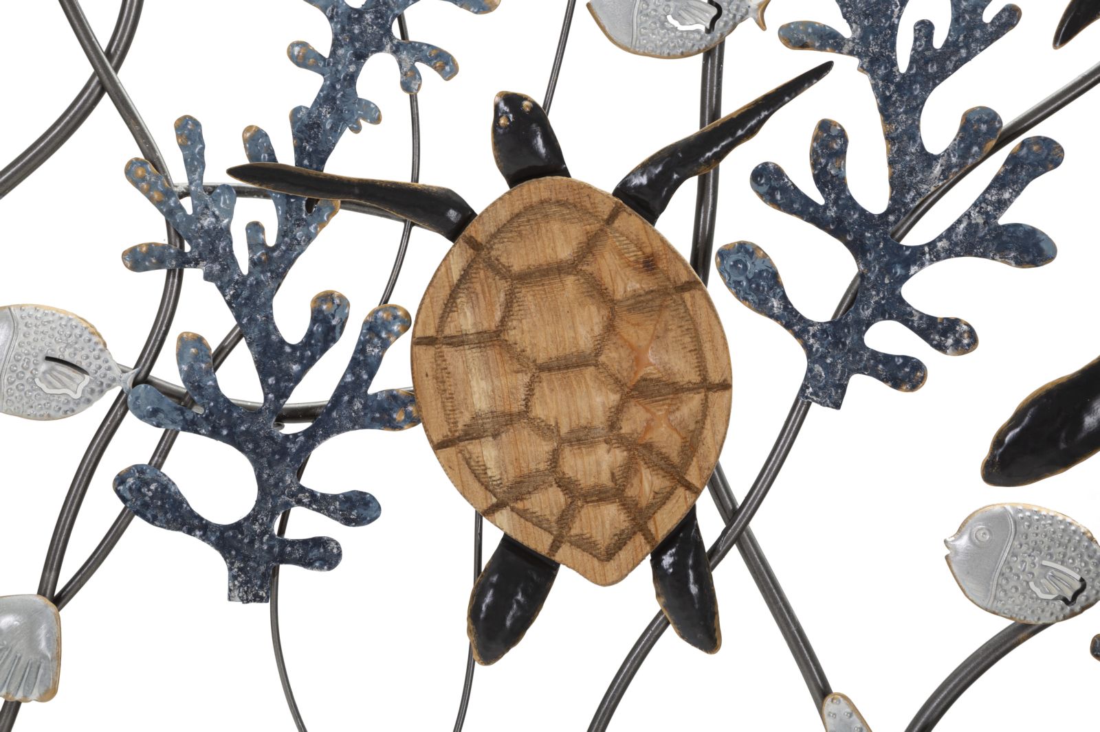 Wanddeko Metall Schildkröten 132 cm – Maritimes Wandpaneel