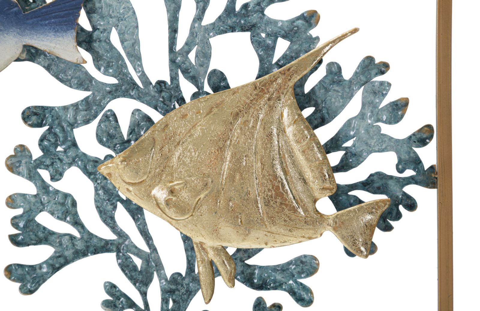 Wanddeko Fish Coral Metall Wandpanel Meer Design 50 cm