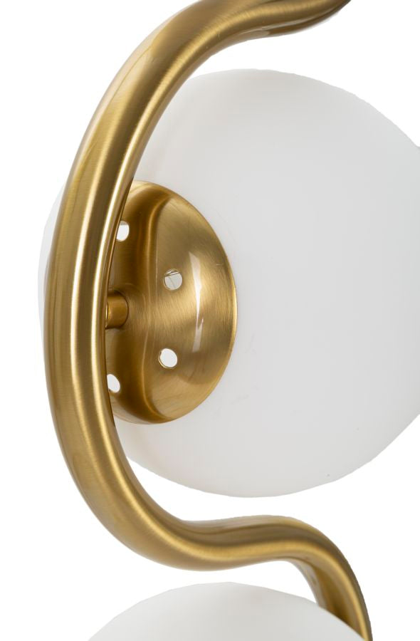 Glamy floor lamp 4-light 165 cm – Elegant designer lamp in gold with glass spheres