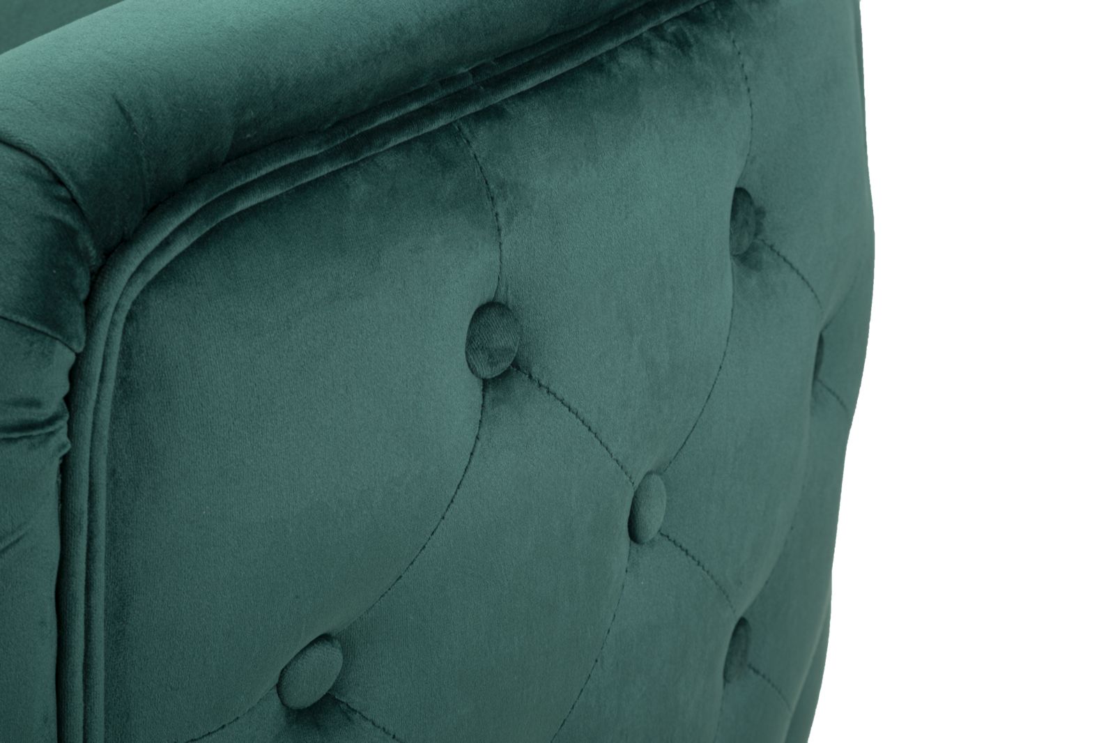 Samt Sessel Verde Eleganza 76 cm mit Goldfüßen