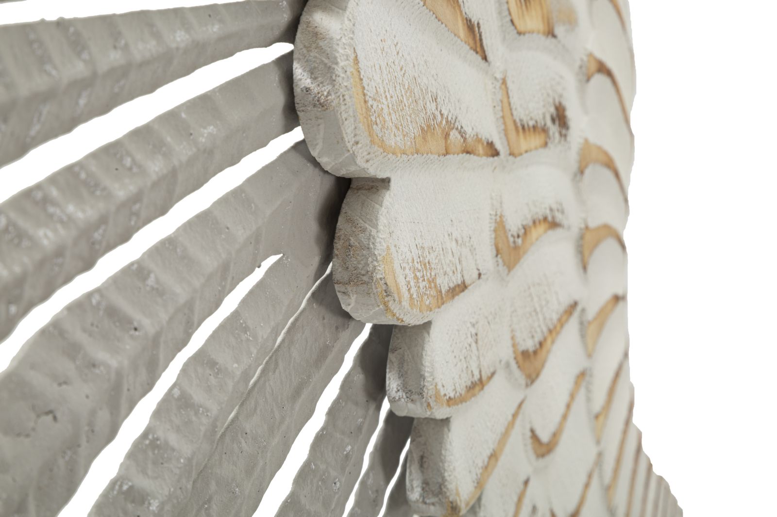 Wanddekoration Flügel Paar Federoptik Natural Metall MDF
